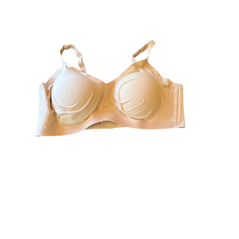 Honeylove Crossover Bra Nude Sand Wireless Support 1X LWBR0201 Adjustable Straps